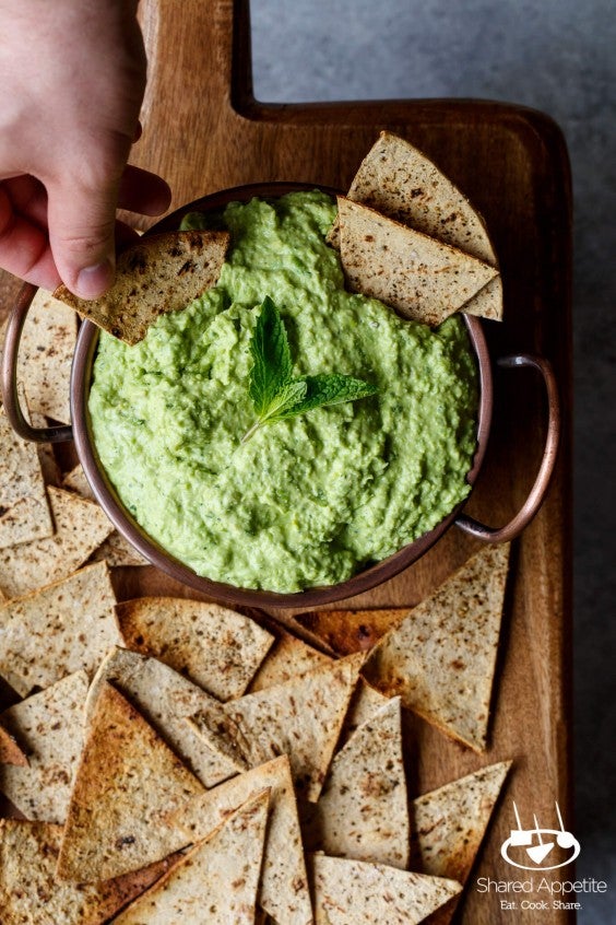 13. Sweet Pea Goat Cheese Dip