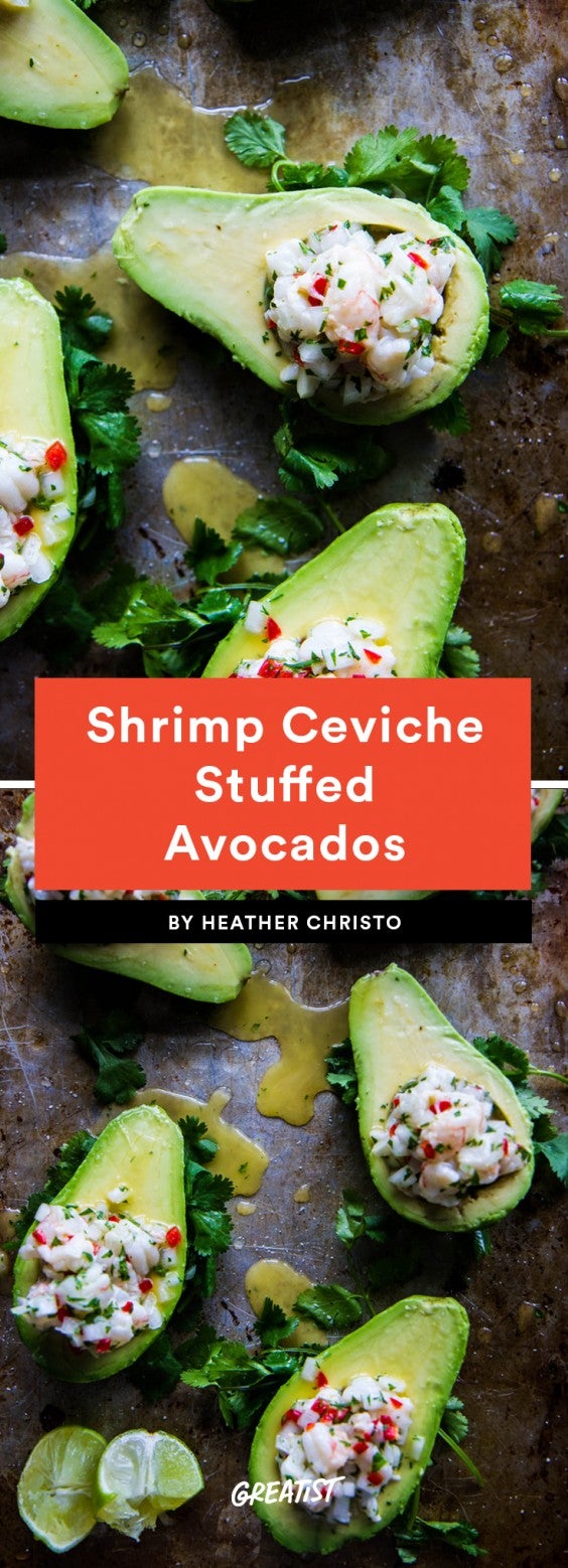 Shrimp Ceviche Stuffed Avocados