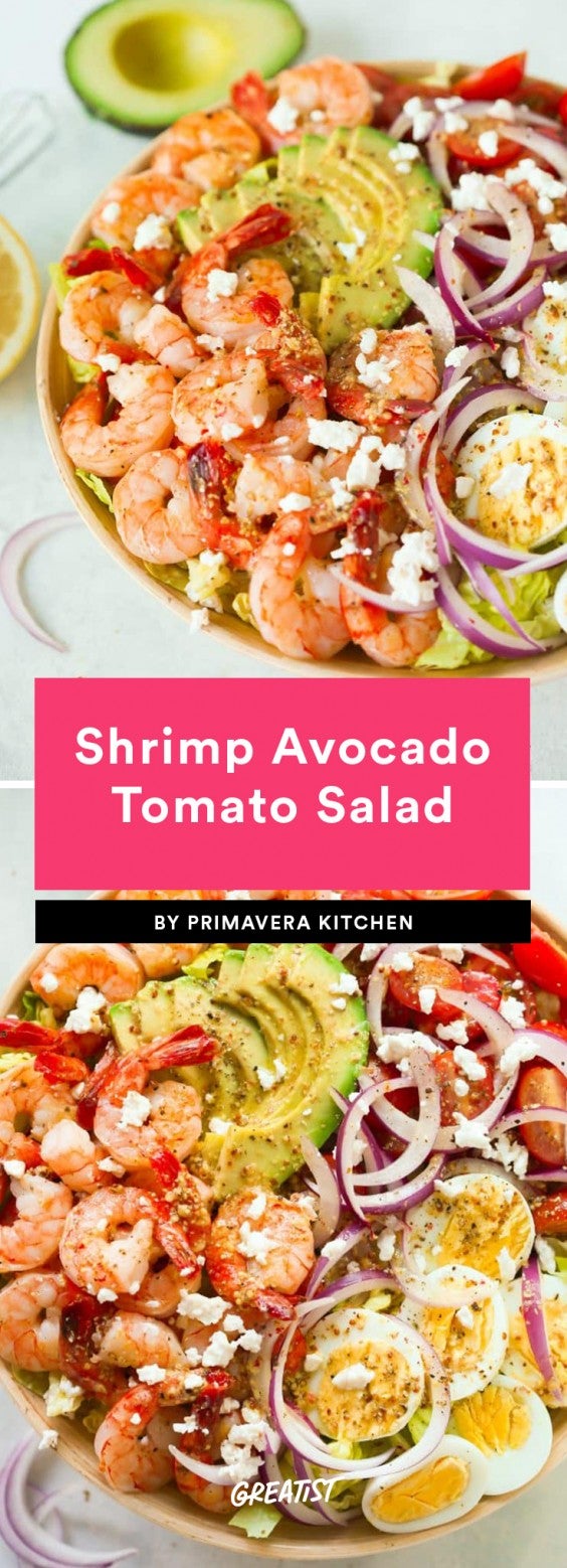 2. Shrimp Avocado Tomato Salad
