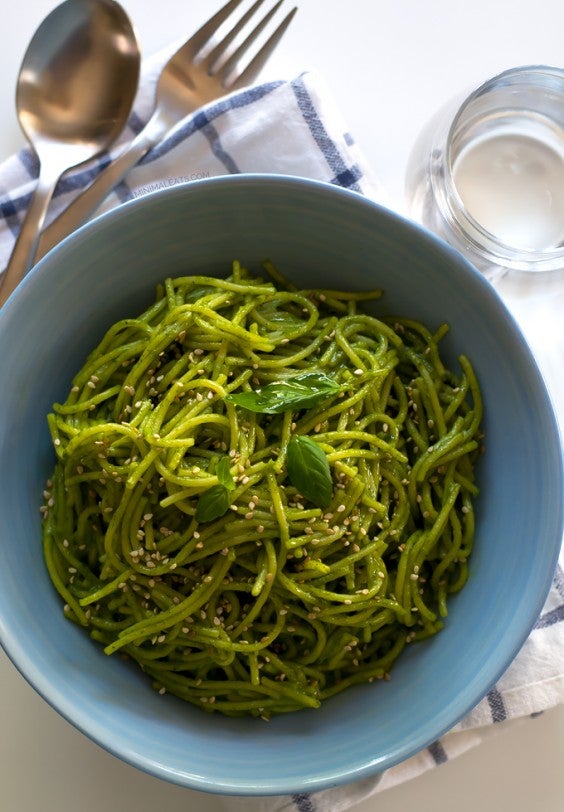 10. 15-Minute Coconut Green Pasta