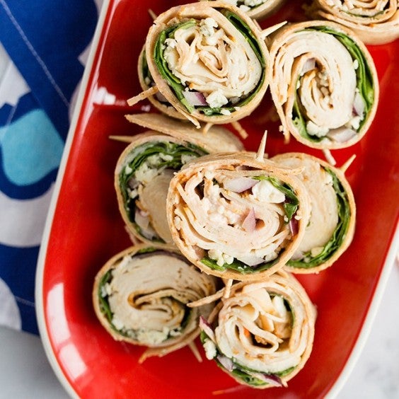 9. Buffalo Chicken Pinwheels