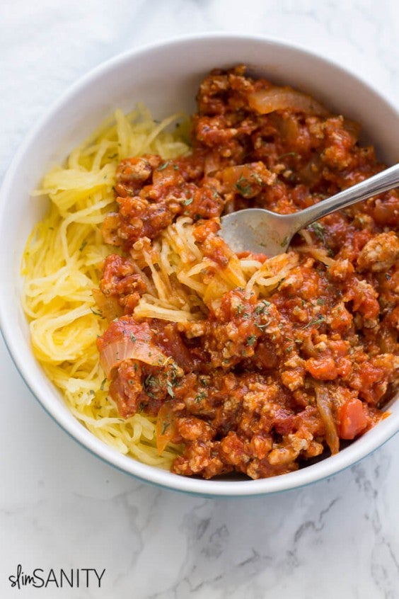 5. 5-Ingredient Spaghetti Squash With Pasta Sauce