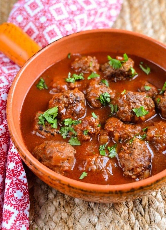 11. Meatballs in Tomato-Maple Sauce