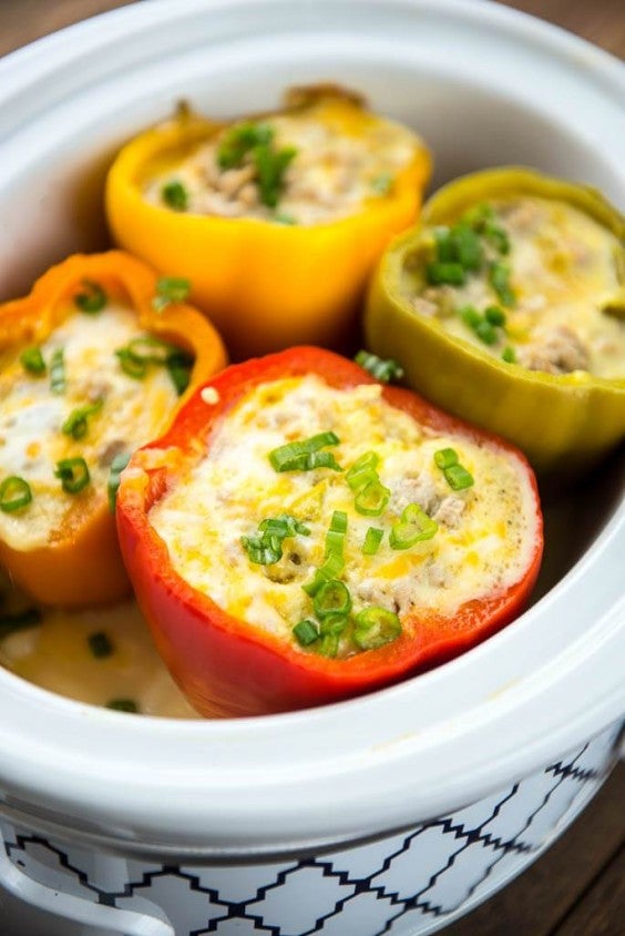 5. Slow-Cooker Breakfast Stuffed Peppers