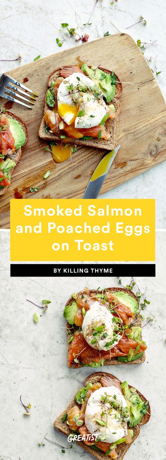 2. Smoked Salmon and Poached Eggs on Toast