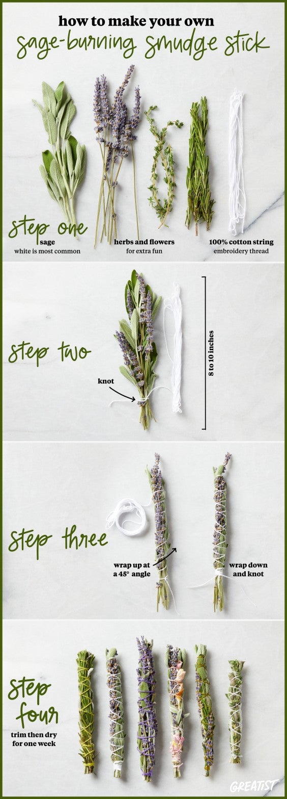 How to make your own sage-burning smudge stick