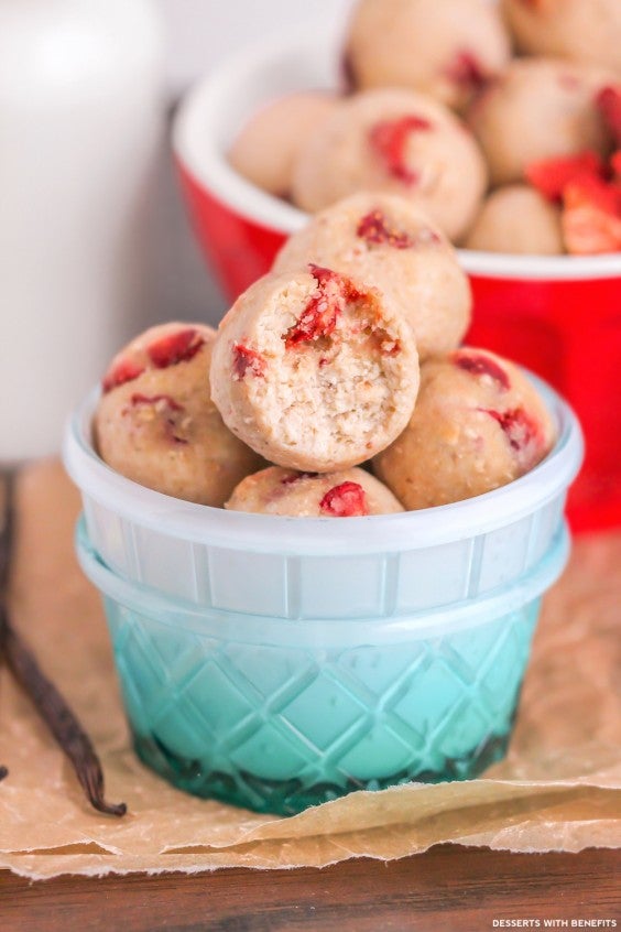 Strawberry Shortcake Energy Bites