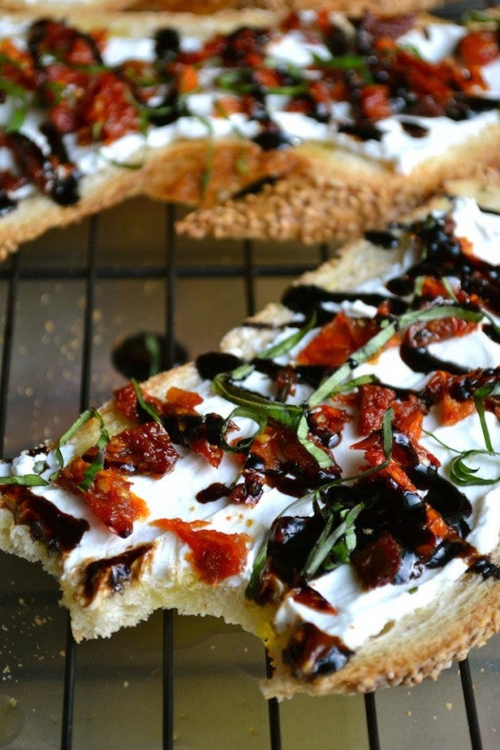 9. Goat Cheese and Sun-Dried Tomato Crostini