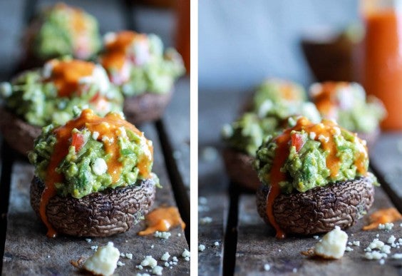 Guacamole stuffed mushrooms