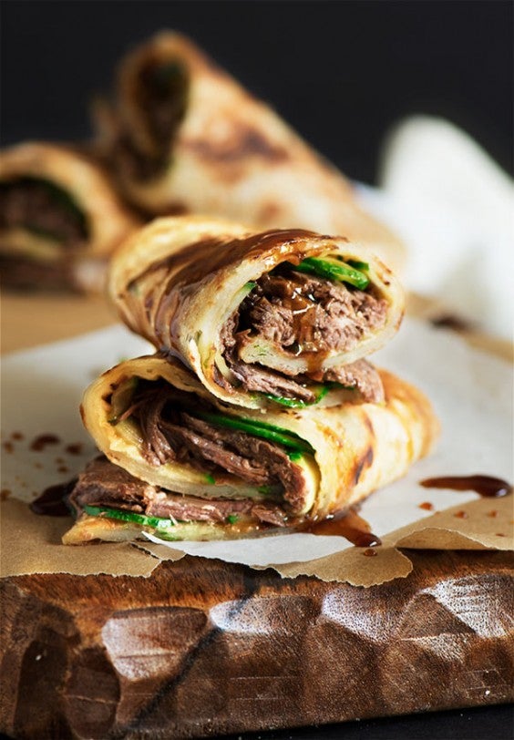 Taiwanese Beef Stuffed Scallion Pancakes
