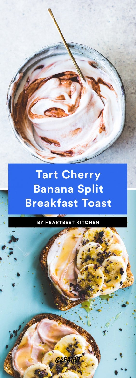 Tart Cherry Banana Split Toast