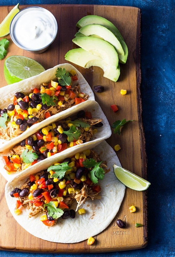 9. BBQ Chicken and Black Bean Tacos