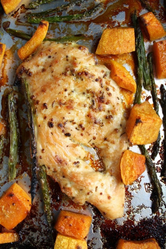 13. Healthy Maple Mustard Chicken