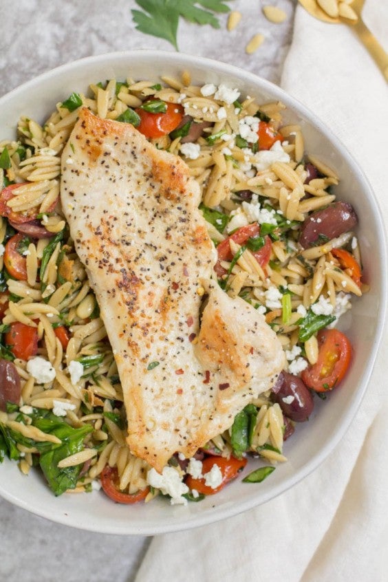 22 Easy Mediterranean Diet Recipes For Beginners   The20Clean20Eating20Couple Healthy20Mediterranean20Chicken20Orzo20 