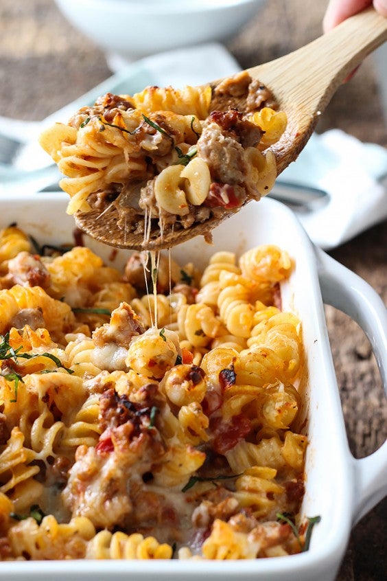 5. Cheesy Hot Italian Sausage Pasta Bake