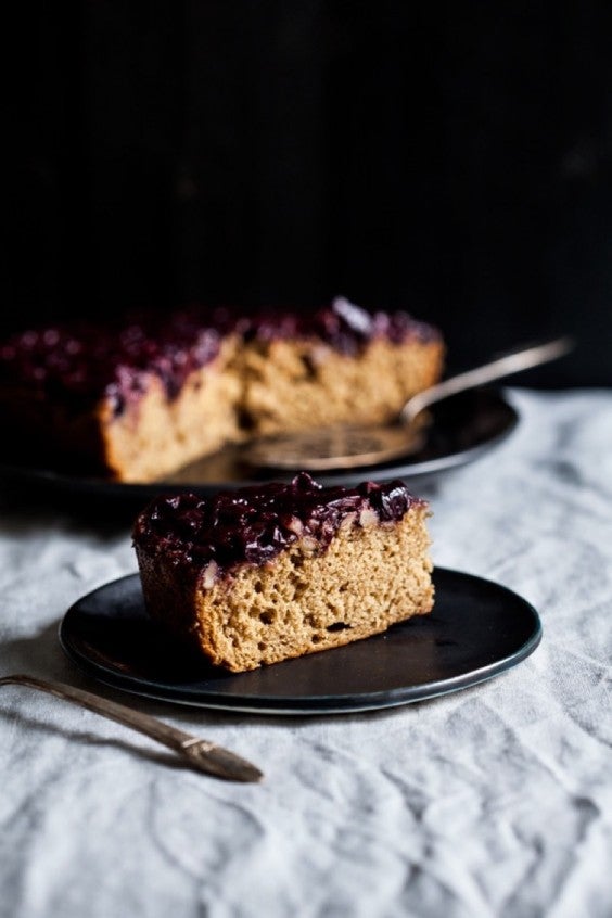 8. Wholesome Sweet Cherry Upside Down Cake