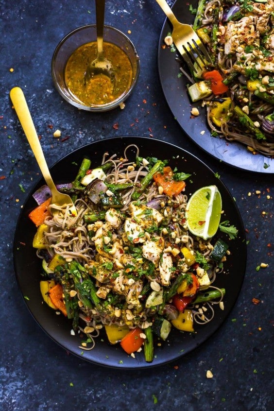 1. Cilantro Lime Chicken Soba Noodle Bowls