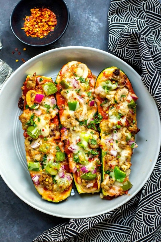 10. Easy 30-Minute Zucchini Pizza Boats