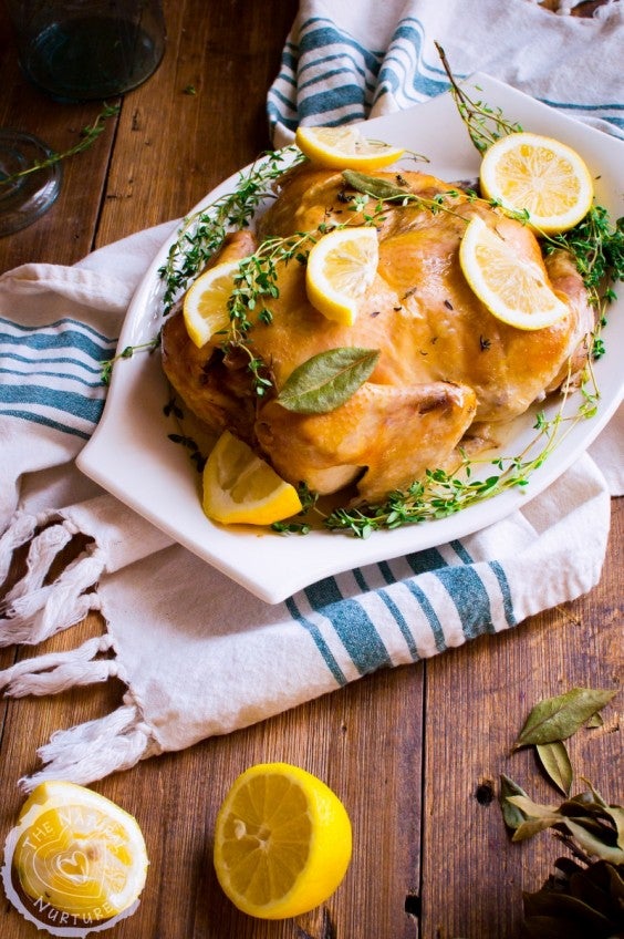 9. Slow Cooker Lemon-Thyme Chicken