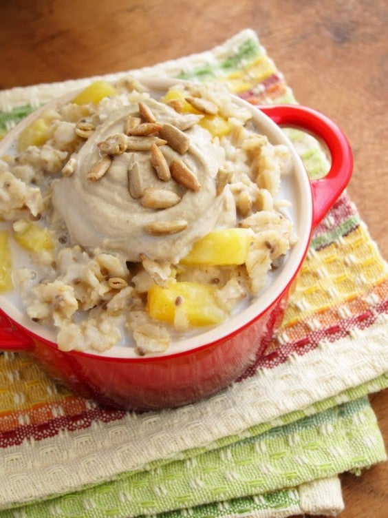 2. Pineapple Sunbutter Oatmeal