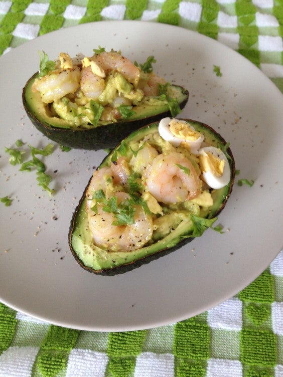 8. Stuffed Avocado With Garlic Shrimp