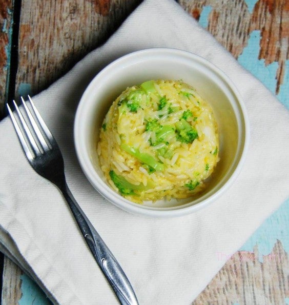 17. Cheesy Broccoli Rice Casserole for One