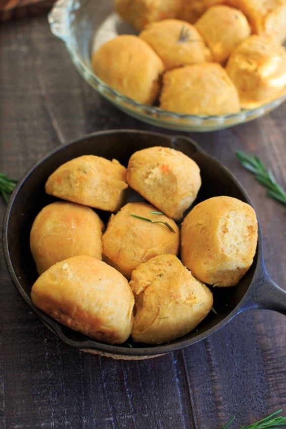 13. Rosemary Maple Sweet Potato Dinner Rolls