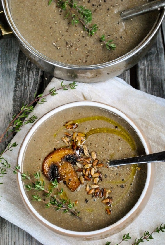 9. Silky Cream of Mushroom Soup