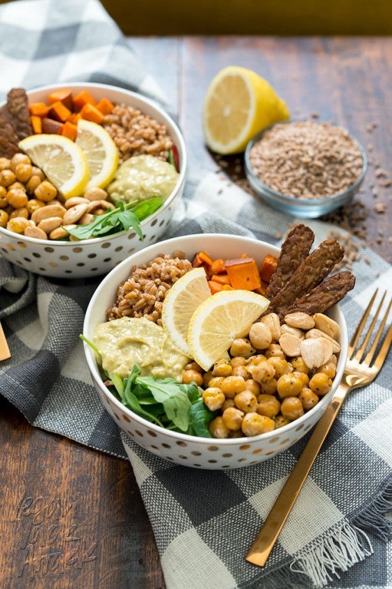 2. Vegan Fall Farro Protein Bowl