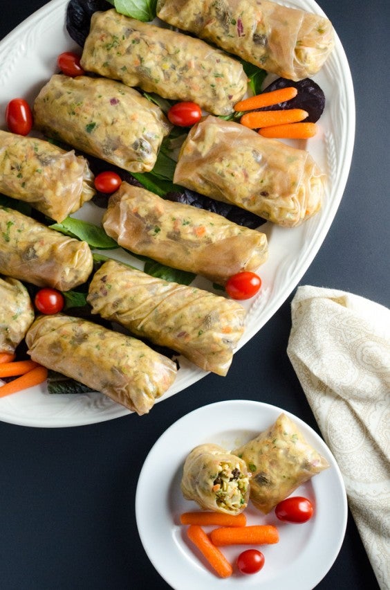 17. Apple Peanut Spring Rolls