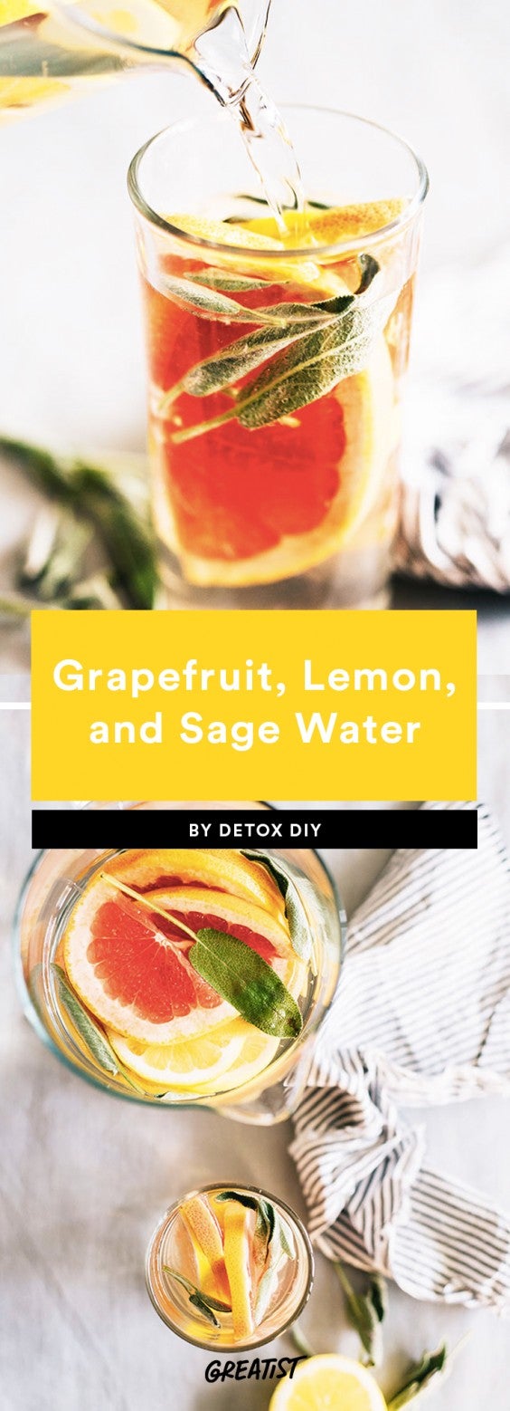 Grapefruit, Lemon, and Sage Water
