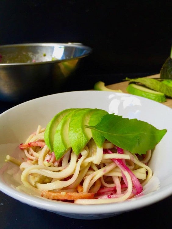 13. Chilled Udon Noodle Salad With Avocado Wasabi Dressing