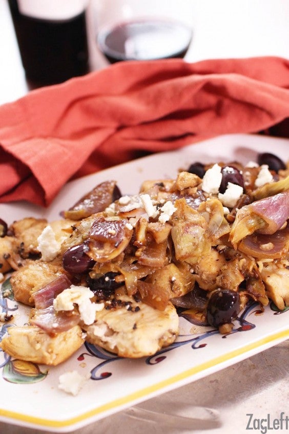9. Skillet Chicken With Artichokes for One