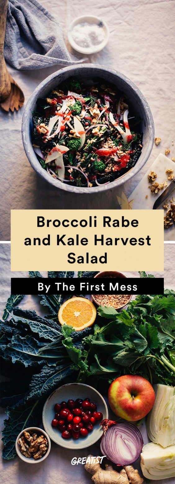 broccoli rabe and kale salad