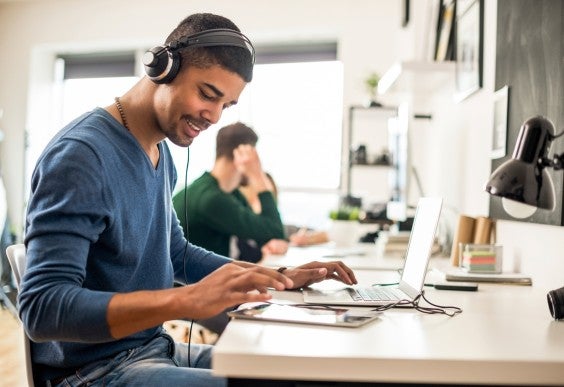 Young Man in Creative Office