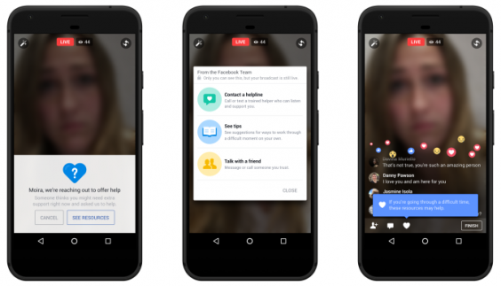 Facebook AI technology in action during a Facebook Livestream