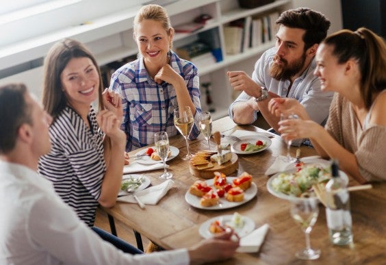 Friends Having a Dinner Party