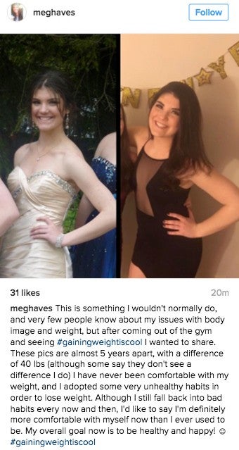 #GainingWeightIsCool