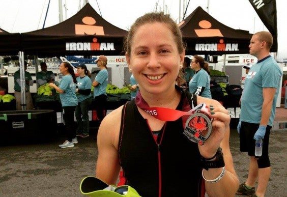 The author at the Iron Man race