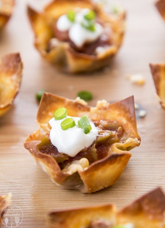 1. Wonton Taco Cups