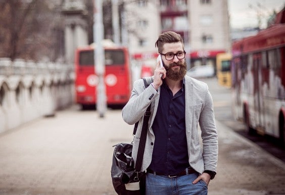 Man Talking on Phone