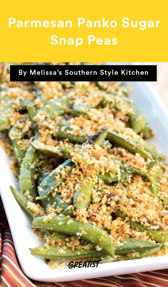Parmesan Panko Sugar Snap Peas
