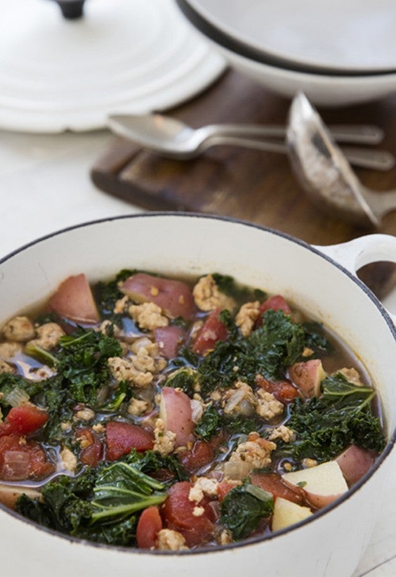 whole30: Sausage, Potato and Kale Soup