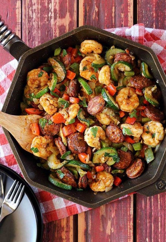 whole30: shrimp Skillet