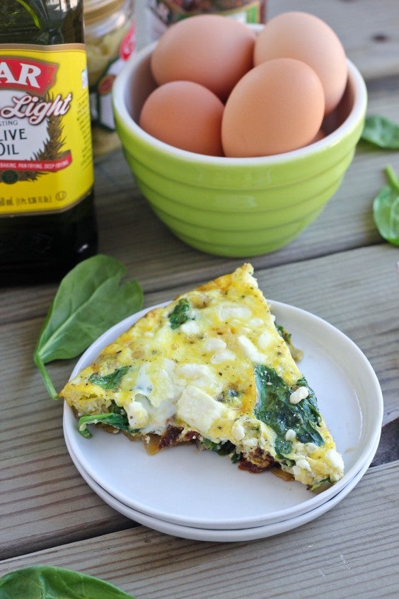 Spinach, Artichoke, and Sun-Dried Tomato Fritatta