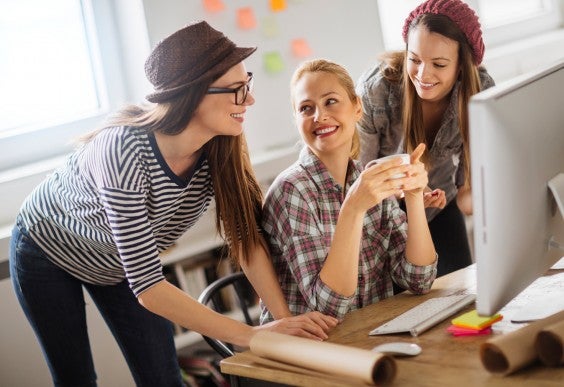 Young Women Working