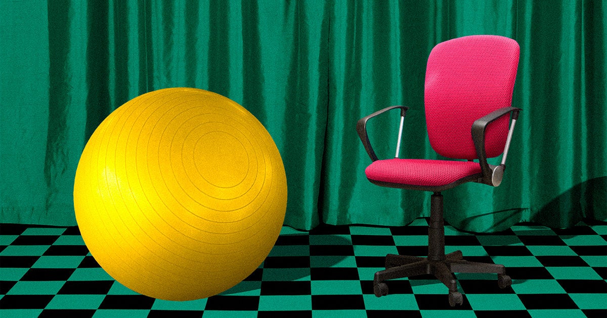 Joywell Sitting Ball Chair for Office Dorm and Home Stability and Fitness 
