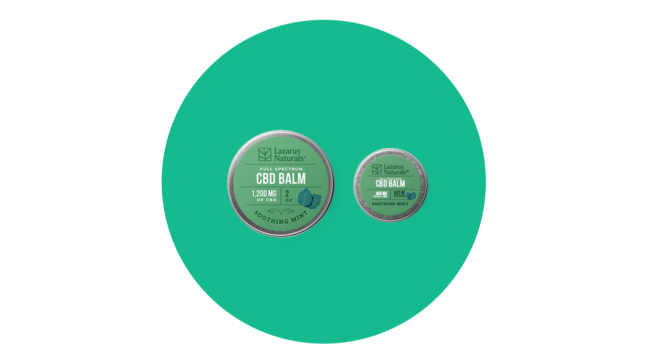 lazarus naturals mint full spectrum cbd balm