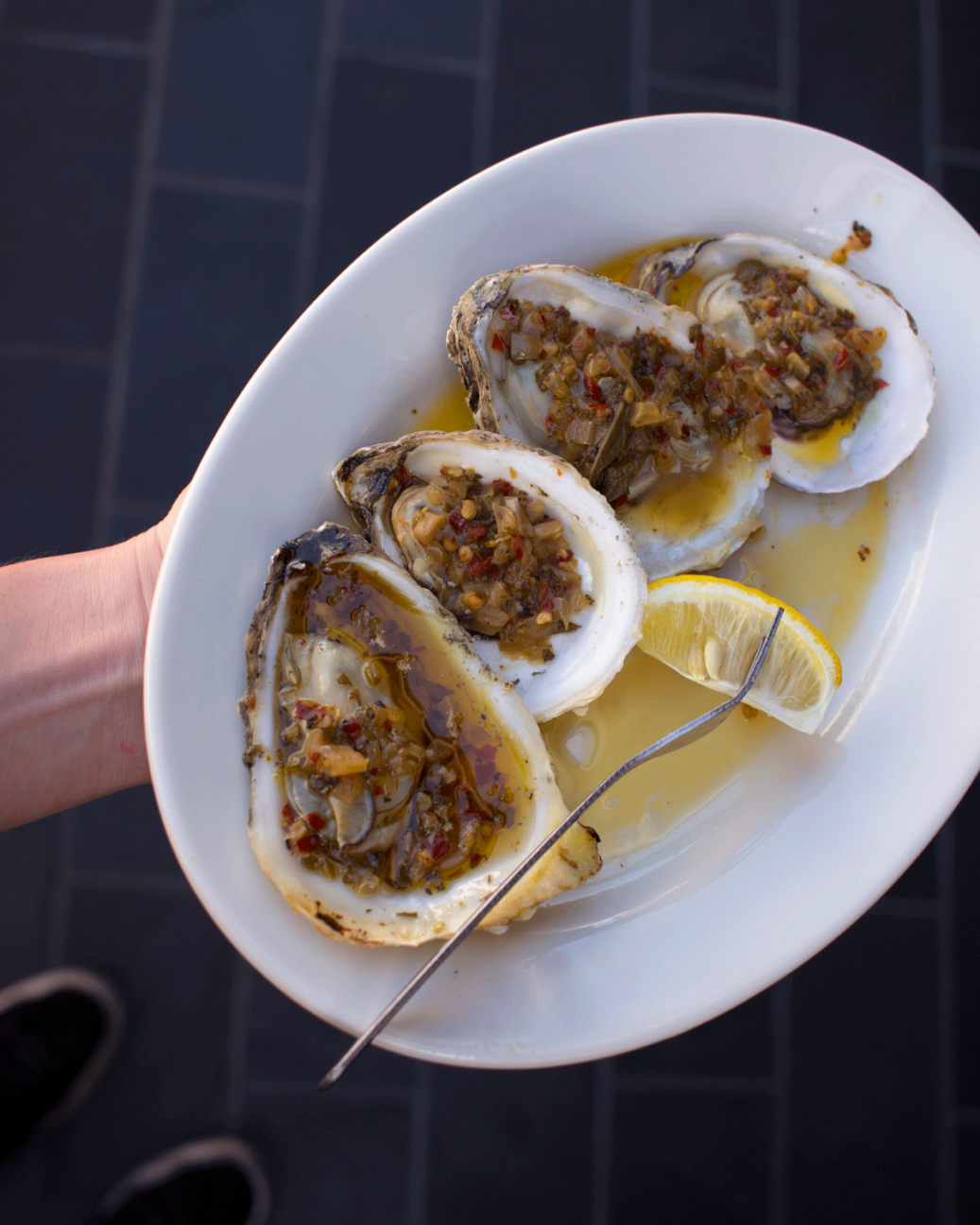 grilled oysters with roasted garlic butter grill recipes
