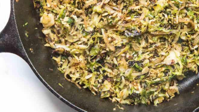 Whole30 keto shaved brussels sprouts